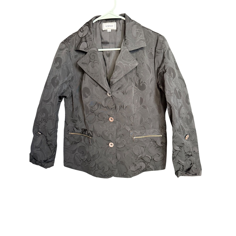 Vespucci Swirl Jacquard Button Front Blazer Jacket Size 44